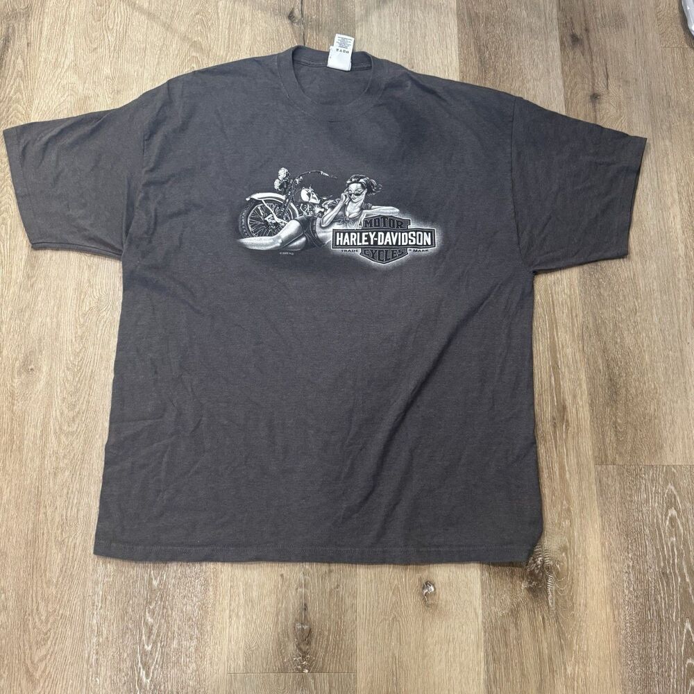 Harley-Davidson Pin-Up Girl T Shirt 3XL USA 2009 Vintage Peoria Illinois Biker